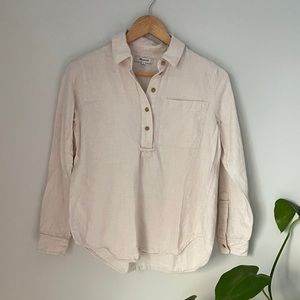 Madewell half button down shirt